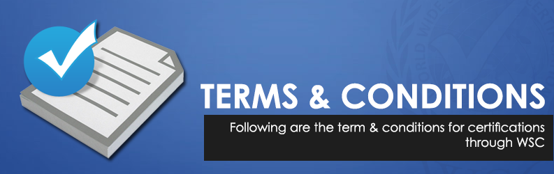 Terms And Conditions For Certification - WS Certification